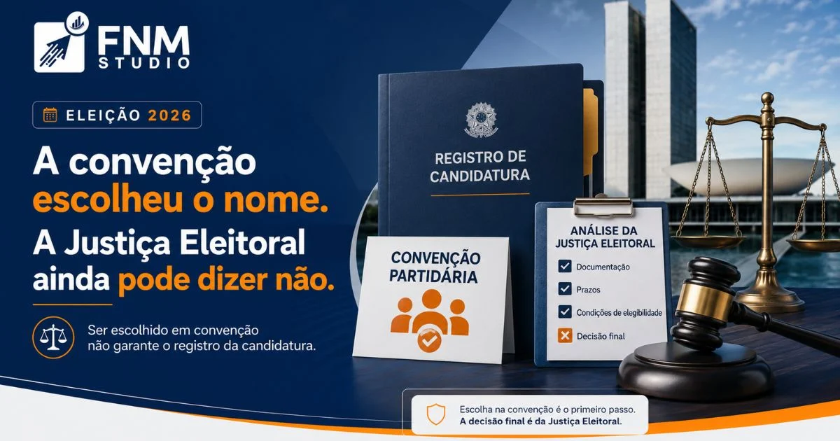 A convenção escolheu o nome. A Justiça Eleitoral ainda pode dizer não.