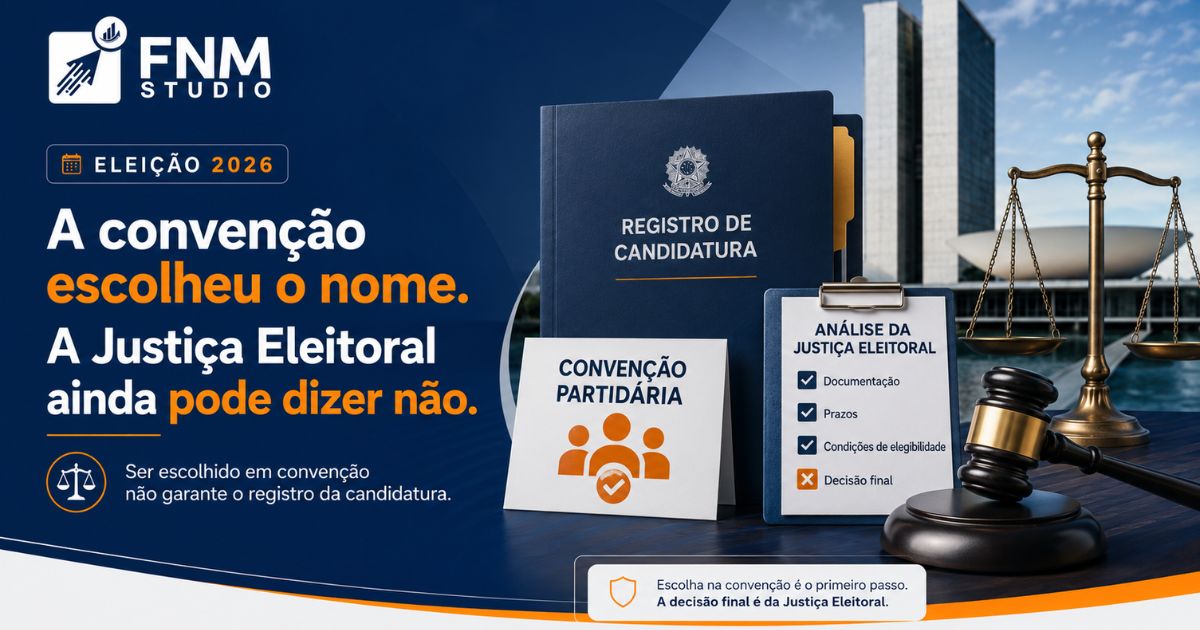 A convenção escolheu o nome. A Justiça Eleitoral ainda pode dizer não.
