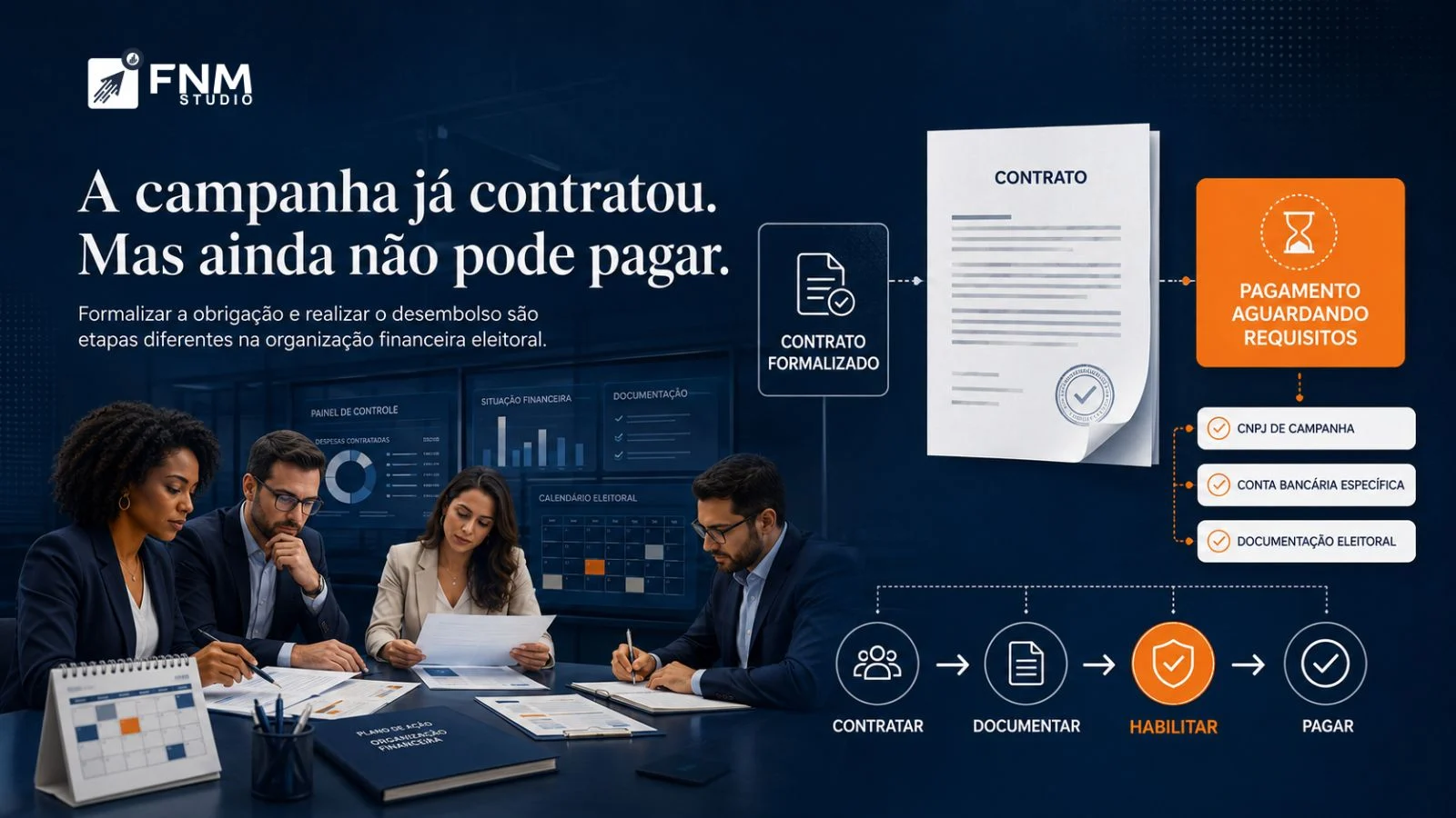 A campanha já contratou. Mas ainda não pode pagar.