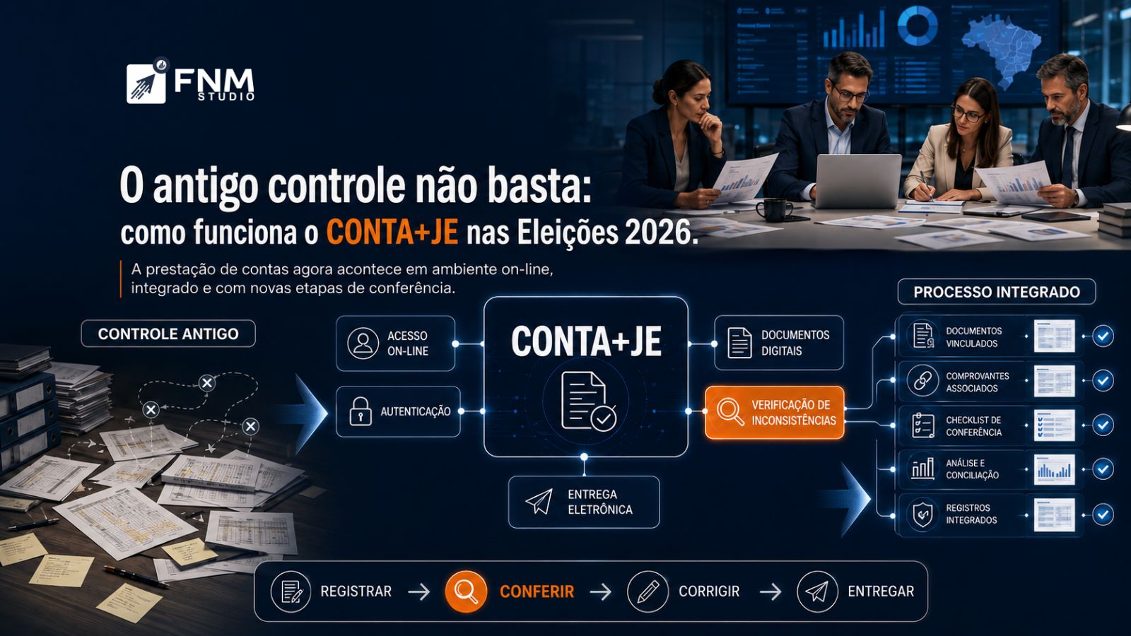 O antigo controle não basta: como funciona o CONTA+JE nas Eleições 2026.