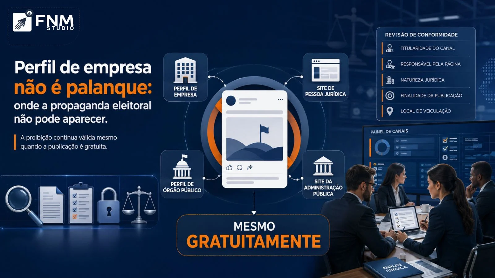 Perfil de empresa não é palanque: onde a propaganda eleitoral não pode aparecer.