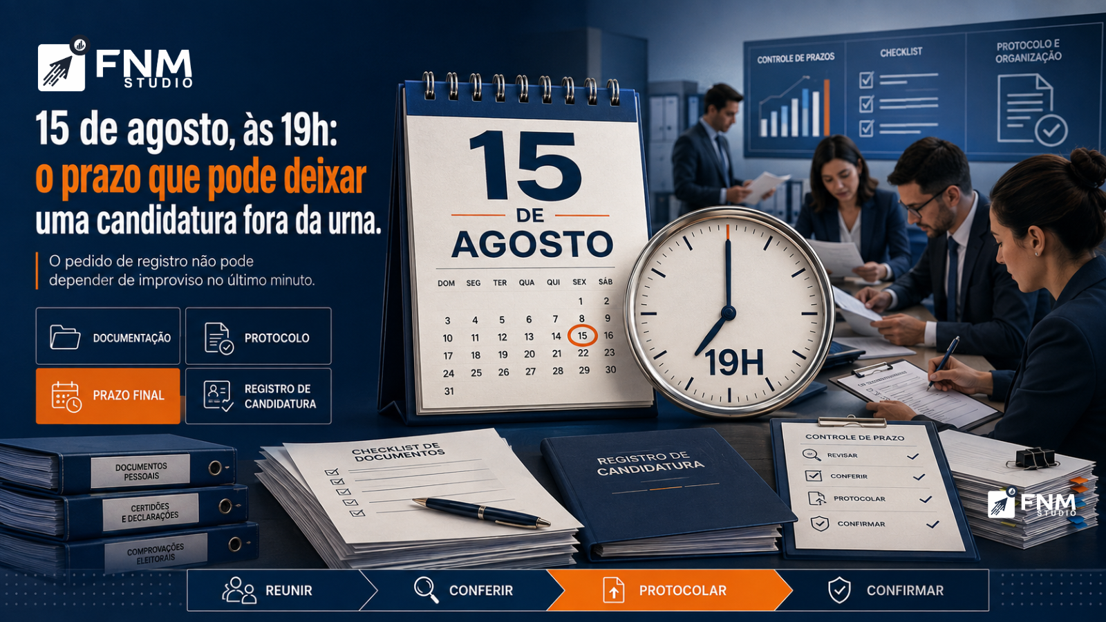 15 de agosto, às 19h: o prazo que pode deixar uma candidatura fora da urna.