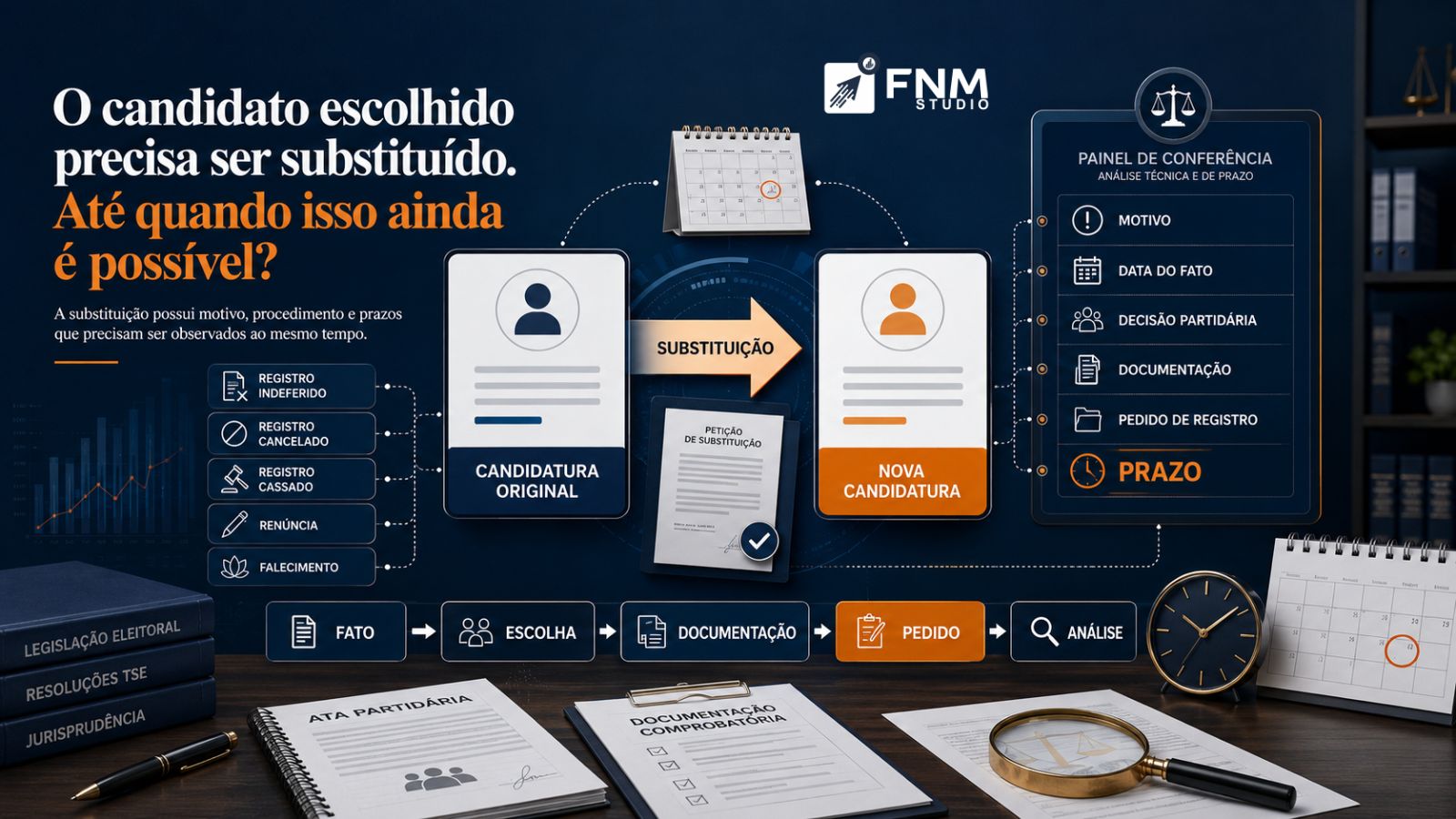 O candidato escolhido precisa ser substituído. Até quando isso ainda é possível?